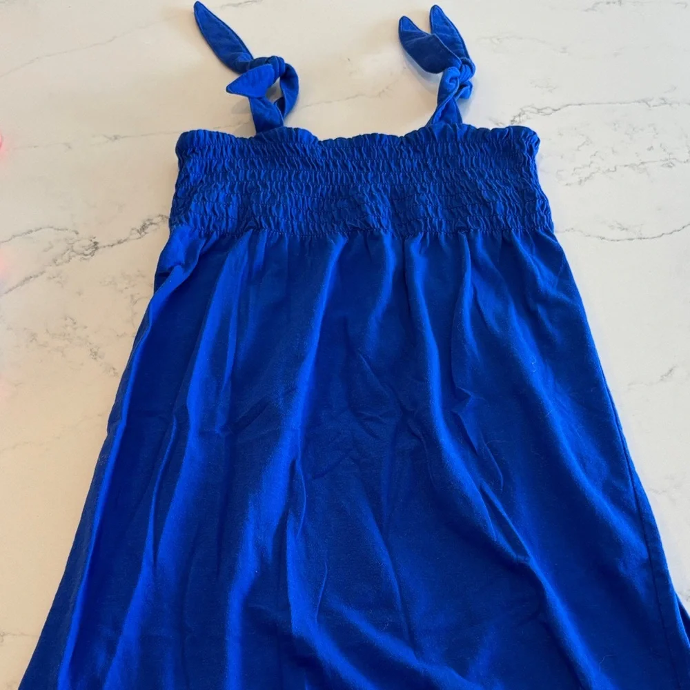 Charming Blue and White Striped Kids Dress Set
